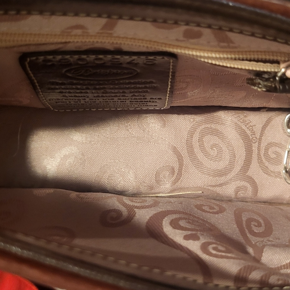 Brighton Brown Heart Pattern Women's Bag Purse Braided Strap - Picture 10 of 15